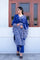 Indigo Ajrakh Straight Kurta 3-Piece Set