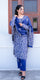 Indigo Ajrakh Straight Kurta 3-Piece Set