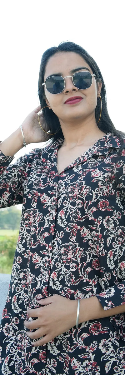 Midnight Bloom 2-Piece Kurta Set