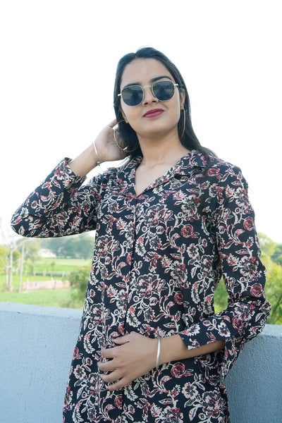 Midnight Bloom 2-Piece Kurta Set