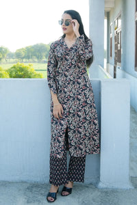 Midnight Bloom 2-Piece Kurta Set