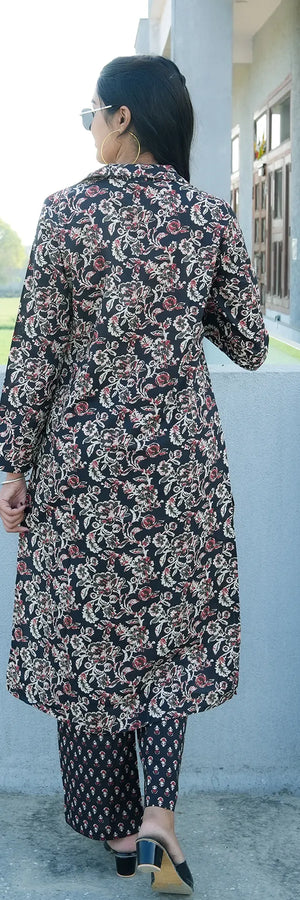 Midnight Bloom 2-Piece Kurta Set